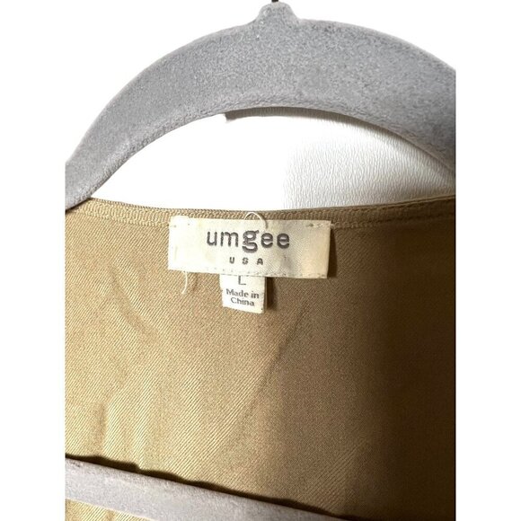 Umgee tan long vest tie‎ front size large - Picture 4 of 8